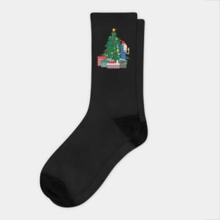 Beavis and Butthead - Christmas Tree Funny Holiday Art Socks