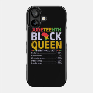 Black Queen Facts, Juneteenth, Black History Phone Case