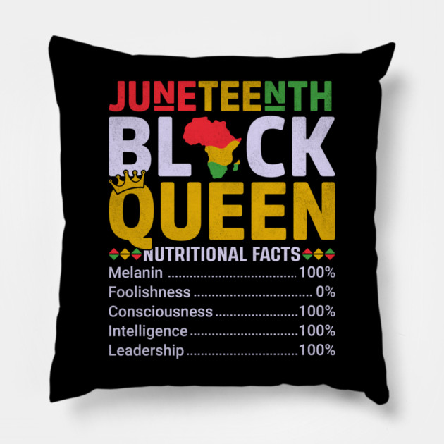 Black Queen Facts, Juneteenth, Black History Pillow by UrbanLifeApparel