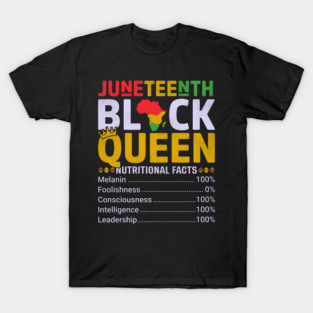 Black Queen Facts, Juneteenth, Black History T-Shirt