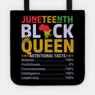 Black Queen Facts, Juneteenth, Black History Tote