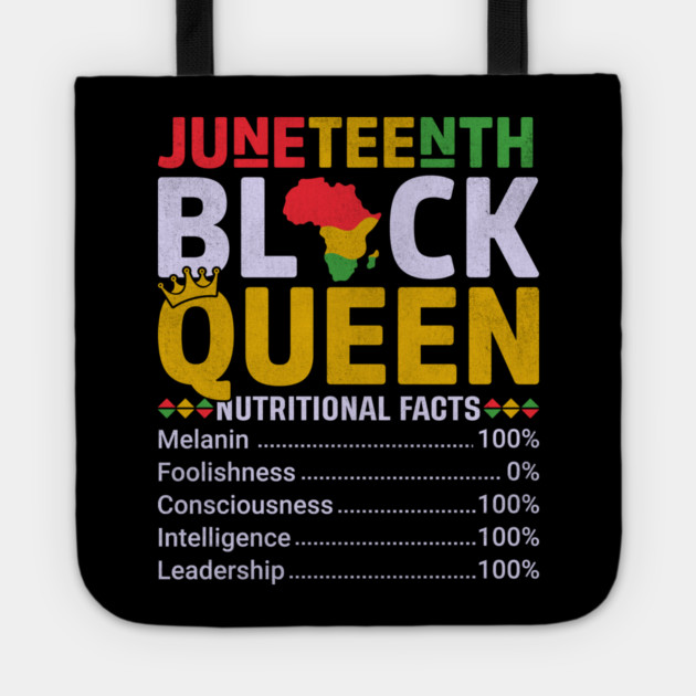 Black Queen Facts, Juneteenth, Black History Tote by UrbanLifeApparel