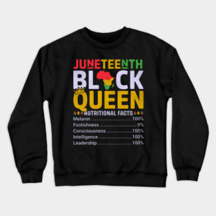 Black Queen Facts, Juneteenth, Black History Crewneck Sweatshirt