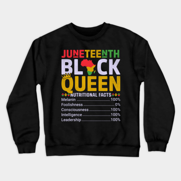 Black Queen Facts, Juneteenth, Black History Crewneck Sweatshirt by UrbanLifeApparel