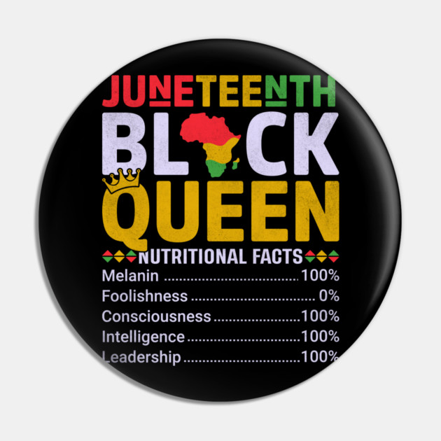 Black Queen Facts, Juneteenth, Black History Pin by UrbanLifeApparel