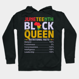 Black Queen Facts, Juneteenth, Black History Hoodie