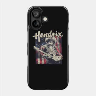 Hendrix Vintage Rock Guitarist – Retro Psychedelic Phone Case