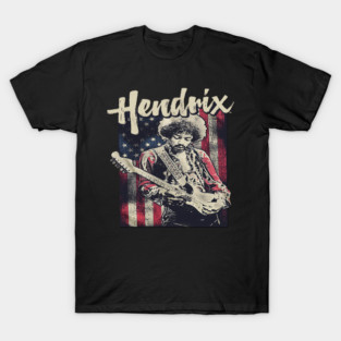 Hendrix Vintage Rock Guitarist – Retro Psychedelic T-Shirt