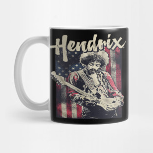 Hendrix Vintage Rock Guitarist – Retro Psychedelic Mug