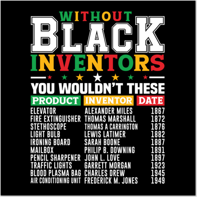 Black Inventors Wall Art by UrbanLifeApparel