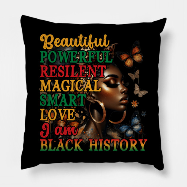 Beautiful Black Woman Pillow by UrbanLifeApparel