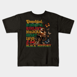 Beautiful Black Woman Kids T-Shirt