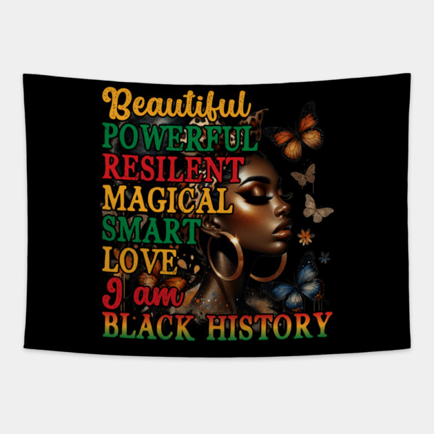 Beautiful Black Woman Tapestry by UrbanLifeApparel