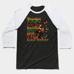 Beautiful Black Woman Baseball T-Shirt