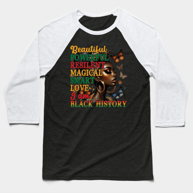 Beautiful Black Woman Baseball T-Shirt by UrbanLifeApparel