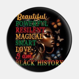 Beautiful Black Woman Pin