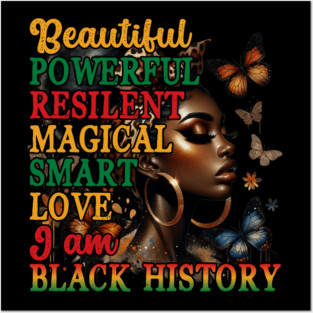 Beautiful Black Woman Posters and Art