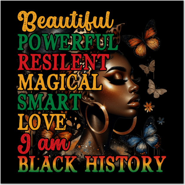 Beautiful Black Woman Wall Art by UrbanLifeApparel
