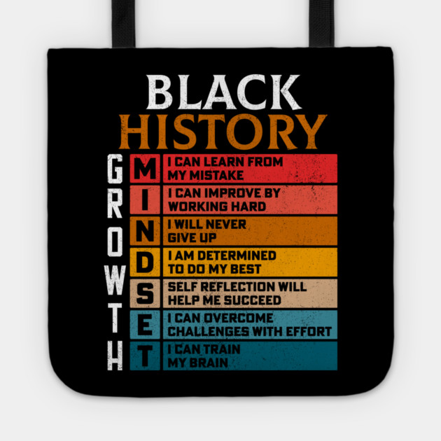 Black History Growth Mindset Tote by UrbanLifeApparel