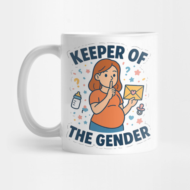 Keeper of The Gender Women Gender Reveal Ideas Funny Pregnancy Announcement for Maternity Mom by Customer's Store 1