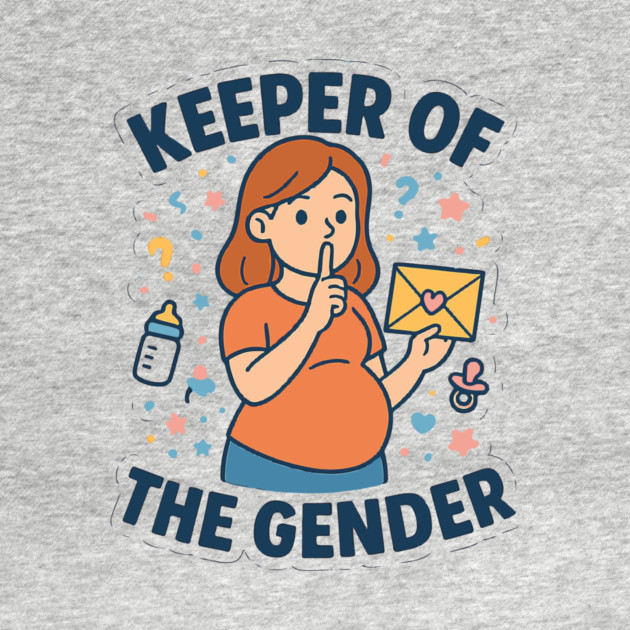 Keeper of The Gender Women Gender Reveal Ideas Funny Pregnancy Announcement for Maternity Mom by Customer's Store 1