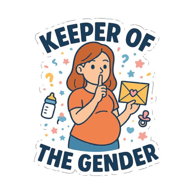 Keeper of The Gender Women Gender Reveal Ideas Funny Pregnancy Announcement for Maternity Mom by Customer's Store 1