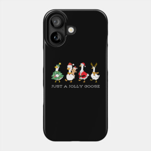 Jolly Christmas Geese – Festive Feathered Friends in Holiday Gear Phone Case