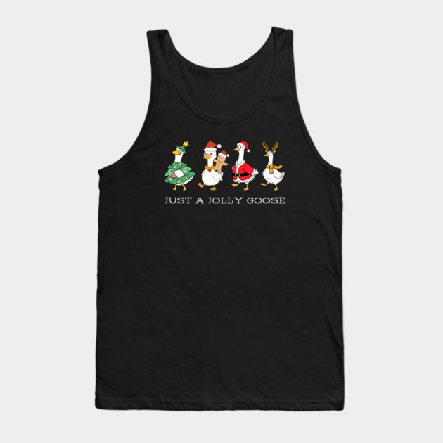 Jolly Christmas Geese – Festive Feathered Friends in Holiday Gear Tank Top by Creatifly Graphic Tees