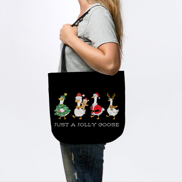 Jolly Christmas Geese – Festive Feathered Friends in Holiday Gear by Creatifly Graphic Tees