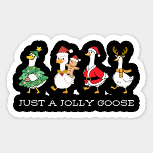 Jolly Christmas Geese – Festive Feathered Friends in Holiday Gear Magnet