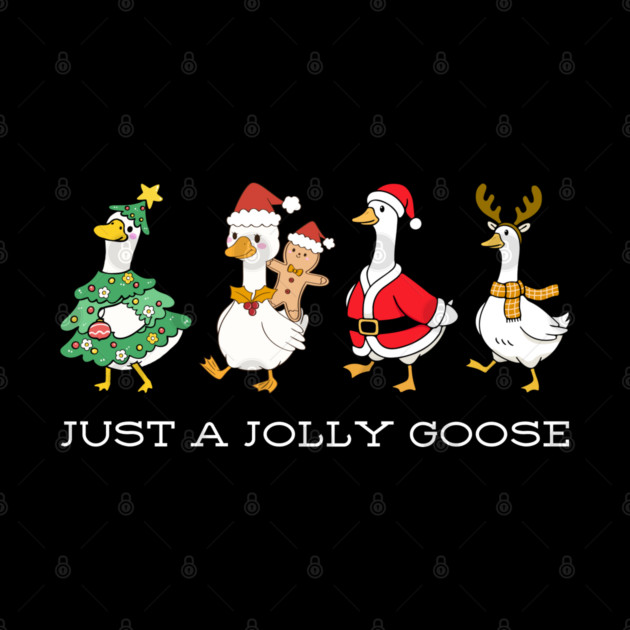 Jolly Christmas Geese – Festive Feathered Friends in Holiday Gear by Creatifly Graphic Tees