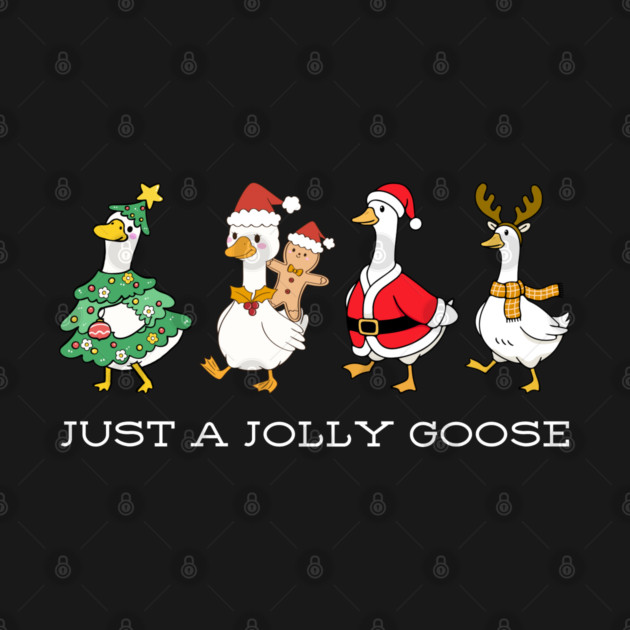 Jolly Christmas Geese – Festive Feathered Friends in Holiday Gear by Creatifly Graphic Tees