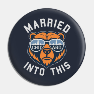 Chicago Bears Shirts Married Into this Chicago Football Shirt: Funny Bear Sports M10109 Pin