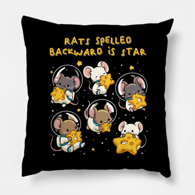 Rats Spelled Backward is Star Pillow by GoshWow®