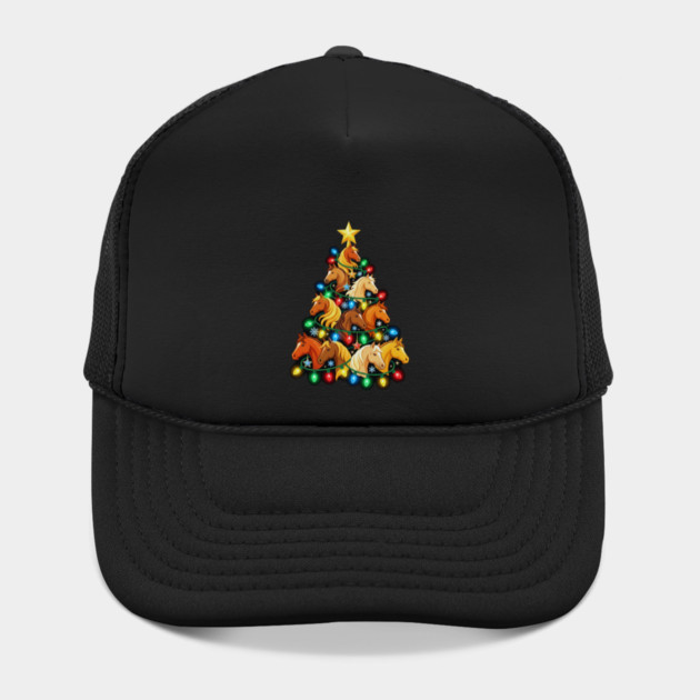 Christmas Tree of Horses – Festive Horse Holiday Lights by Creatifly Graphic Tees