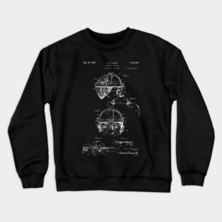 Welder's Goggles 1940 Patent, Welding Invention Blueprint, Welder Gift, Industrial welding Crewneck Sweatshirt