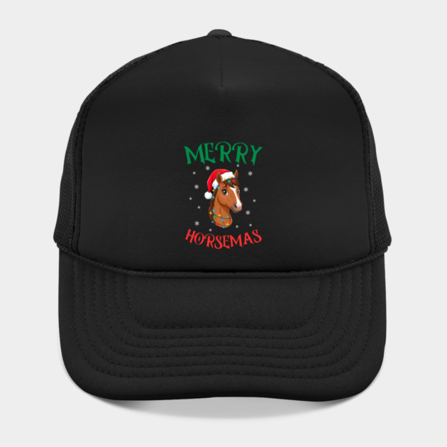 Merry Horsemas – Festive Horse with Christmas Lights by Creatifly Graphic Tees
