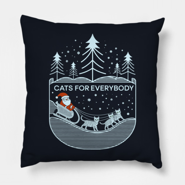 Cats For Everybody Pillow by CreativeSage