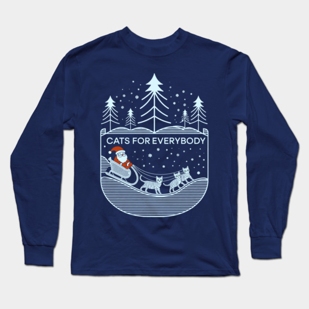 Cats For Everybody Long Sleeve T-Shirt by CreativeSage