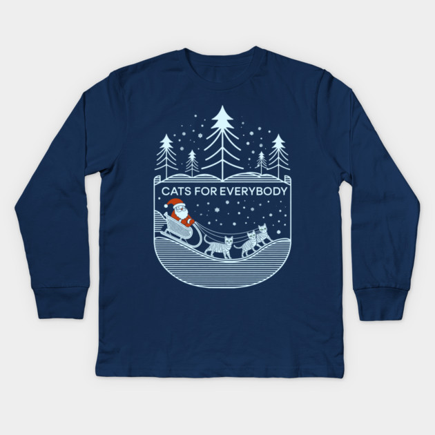 Cats For Everybody Kids Long Sleeve T-Shirt by CreativeSage