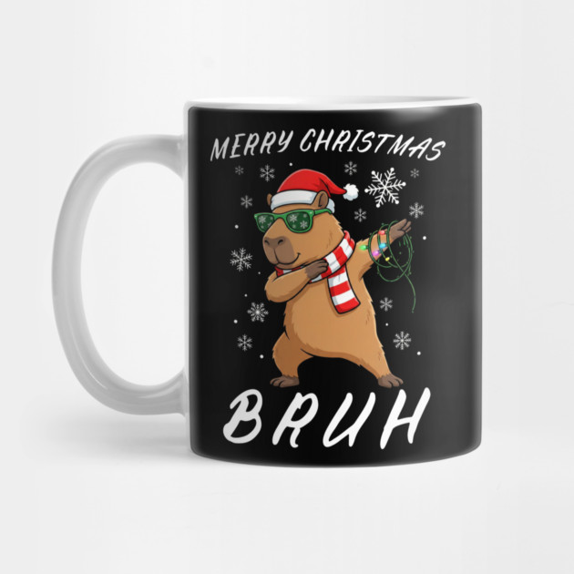 Cool Christmas Dabbing Capybara – Merry Christmas Bruh! by Creatifly Graphic Tees