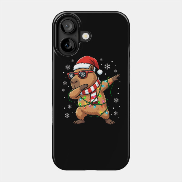 Cool Dabbing Capybara Christmas – Festive Holiday Vibes Phone Case by Creatifly Graphic Tees