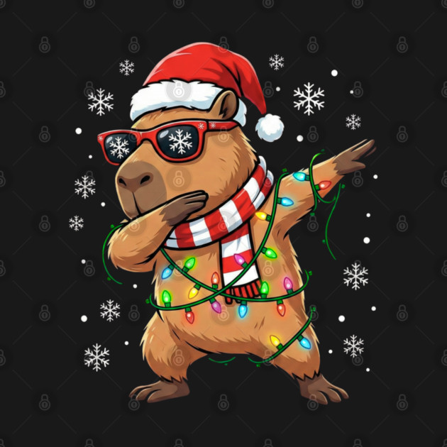 Cool Dabbing Capybara Christmas – Festive Holiday Vibes by Creatifly Graphic Tees