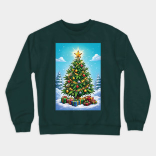 marijuana Christmas tree Crewneck Sweatshirt