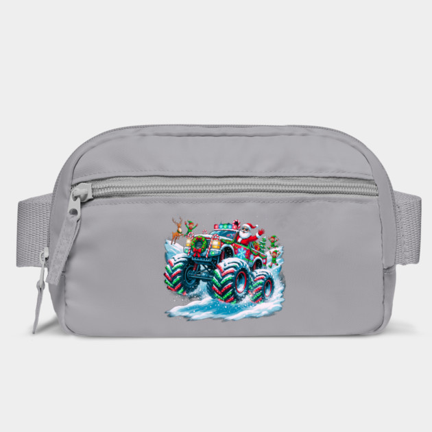 Santa's Christmas Monster Truck – Festive Adventure on Snowy Roads by Creatifly Graphic Tees