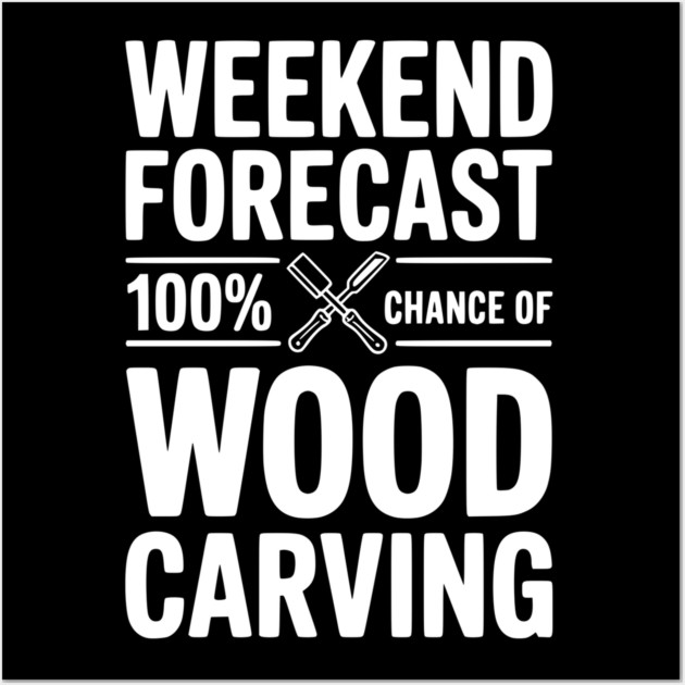 Weekend Forecast 100% Chance of Wood Carving Wall Art by Frank Ring