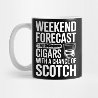 Weekend Forecast Cigars with a Chance of Scotch Mug