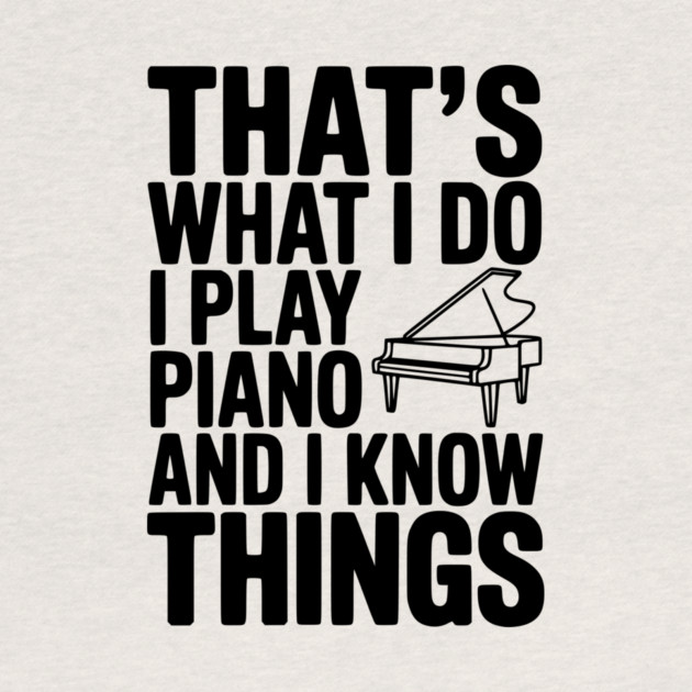 That’s What I Do I Play Piano and I Know Things by Frank Ring