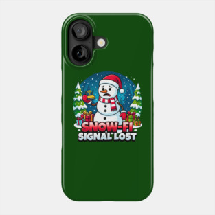 Snowman with Lost Wi-Fi Signal – Snow-Fi Troubles Phone Case