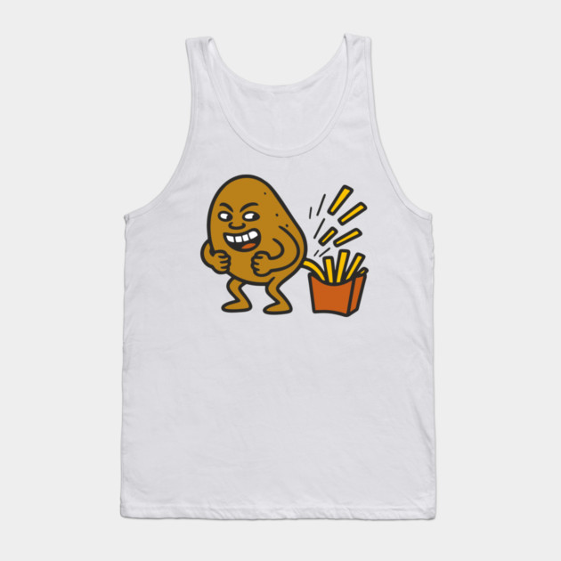 Junk Food Humor French Fries Parody Tank Top by Anticorporati